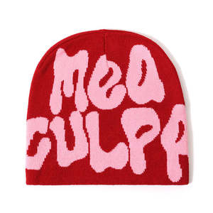 Gorro de Punto Acrílico Personalizado de Alta Calidad, Gorro Ajustado sin Dobladillo, Gorro Jacquard Estampado Personalizado, Gorros Beanie Y2K, Gorros Casuales de Invierno para Uso Diario - Product Image 5