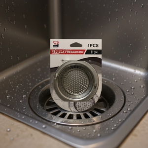 Large Portable 11CM REJILLA FREGADERO Metal Colander & Strainer with <b>Hair</b> <b>Catcher</b> Feature Floor <b>Drain</b> & Drainage System - Product Image 2