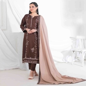 <b>Kurta</b> Set for <b>Women</b>-Whole Sale Pakistan and Indian Three Piece Viscose Suits by Tawakkal Salwar Kameez Dupata Indian Dress - Product Image 4