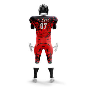 Conjuntos de Uniformes de Fútbol Americano Personalizados para Hombre, Pantalones Cortos con Estampado por Transferencia de Calor, Cintura Elástica, Secado Rápido, 100% Poliéster - Product Image 3