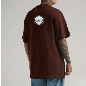 T-shirts surdimensionnés personnalisés avec logo, livraison DDP États-Unis Canada, fournisseur de t-shirts vierges épais, fabricant OEM, faible MOQ - Product Image 1