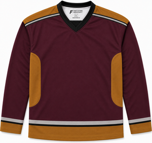Maillot de hockey sur glace en gros avec appliqué, logo personnalisé imprimé, noms d'équipes OEM, unisexe, col en V, maille respirante, séchage rapide, 100 % polyester - Product Image 2