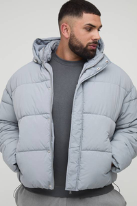 Chaqueta Acolchada con Capucha para Hombre, Tejido de Lona, Transpirable, Cortavientos, Parka de Invierno con Logotipo Personalizado - Product Image 4