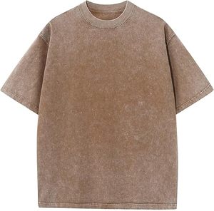 เสื้อยืดผู้ชายทรงโอเวอร์ไซส์ผ้าคอตตอนหวี 180 กรัม แบบสั่งทำพิเศษ (OEM) สีพื้น ย้อมสีแบบ Garment Dyed เป็นมิตรต่อสิ่งแวดล้อม พร้อมสกรีนลาย - Product Image 3