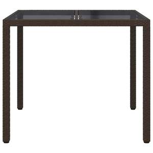 Tavolo da pranzo da giardino 90x90x75 cm in polyrattan per esterni - Product Image 3