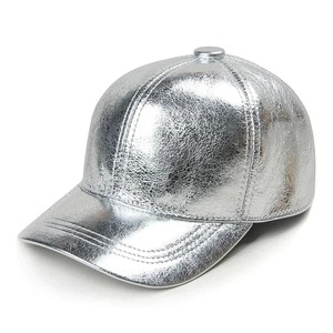REDHIT SPORTS Gorra de Béisbol Metálica Plateada de Moda, Gorra Snapback de Cuero PU Brillante de Primera Calidad, Ajustable, Unisex, Transpirable e Impermeable - Product Image 2