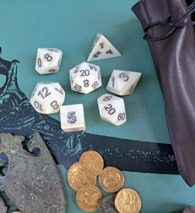Dés en os personnalisés avec numéros, surface lisse, motif unique, pièces de jeu de table faites à la main - Product Image 4