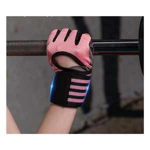 Gants de sport en cuir demi-doigts pour hommes et femmes, avec protection de la paume, pour le cyclisme et l'entraînement - Product Image 4