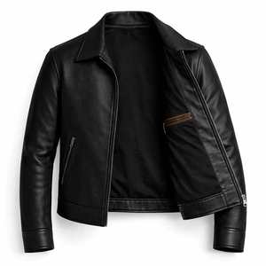 CLOVIX SPORTS Custom Made PU <b>Leather</b> <b>Jacket</b> for <b>Men</b> Eco-Friendly Waterproof Breathable Windproof Biker Style Winter <b>Jacket</b> - Product Image 4