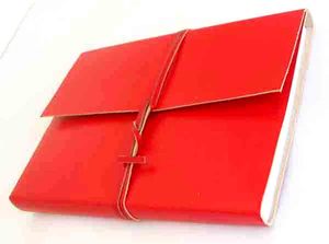 Custom Handmade Recycled Cotton Paper Notebook A5 Office <b>Weekly</b> Monthly <b>Planner</b> Glue Binding Goat TC Leather Hard Cover Hand - Product Image 2