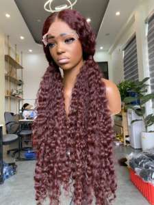 Cheveux bouclés eurasiens pour les femmes teinture couleur prix de gros Vietnam fournisseur simple trame double trame personnaliser - Product Image 4