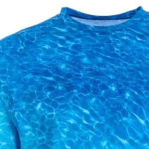 เสื้อตกปลาแขนยาวผู้ชายลายพิมพ์น้ำสีฟ้า ยี่ห้อ Index Sportswear ป้องกันรังสียูวี UPF 50 สำหรับกิจกรรมกลางแจ้ง - Product Image 4