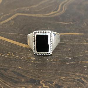 Bague en argent sterling 925 avec onyx noir mystique pour homme et femme, bijou artisanal avec pierre précieuse, cadeau - Product Image 1