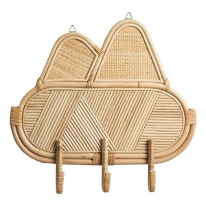 Décoration murale pour enfants en rotin écologique, forme de nuage, décoration murale pour chambre d'enfant, décoration en rotin naturel faite à la main, vente en gros - Product Image 1