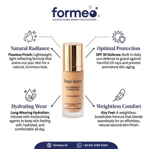Fabrication OEM, fond de teint liquide personnalisé pour l'éclat de la peau, longue tenue, imperméable, couvrance totale, hydratant, contrôle du sébum - Product Image 1