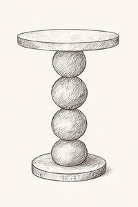 <b>Round</b> Wood Nightstand Pair: Beaded Tripod Leg Bedside <b>Tables</b> Newest Furniture 2026 - Product Image 6