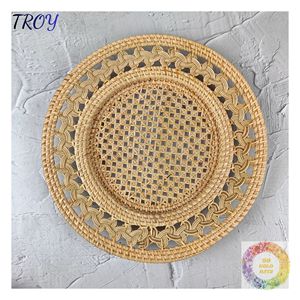 Natural Rattan <b>Placemats</b> Gift Set Woven Table Decor for Housewarming Presents Wedding Gifts and New Home Celebrations - Product Image 1