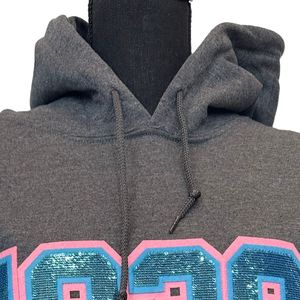 Sudadera con Capucha Gris de Lentejuelas 1938, Sudadera de Algodón Suave, Sudadera con Capucha de Manga Larga, Ropa Casual de Moda para Uso Diario - Product Image 2