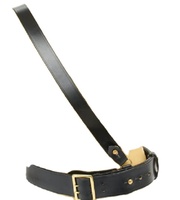 Ceinture Sam Browne en cuir véritable High Cadet avec sangle d'épaule et accessoires en alliage métallique