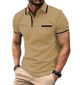 Personnalisé à l'échantillon de haute qualité solide couleur polyester affaires formel polo pour hommes à manches courtes homme t-shirt polo - Product Image 6