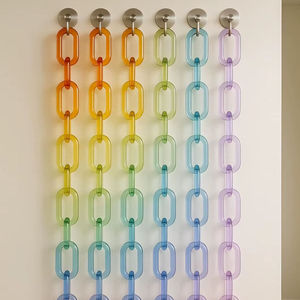 Escultura de Cadena de Eslabones de Resina Hecha a Mano, Pieza de Arte de Forma Irregular, Decoración de Moda para el Hogar - Product Image 5