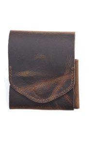 <span class=keywords><strong>Portafoglio</strong></span> Lungo Vintage in Vera Pelle con Chiusura <span class=keywords><strong>a</strong></span> Bottone, Fatto <span class=keywords><strong>a</strong></span> Mano, Fodera in Camoscio, Decorato con Bottoni - Product Image 4