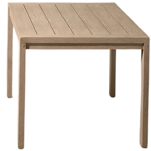 Minimalist <b>Outdoor</b> Dining <b>Table</b> Teak Solid Wood Frame Durable Waterproof Slat Style <b>Table</b> Villa Hotel Furniture Customize - Product Image 3