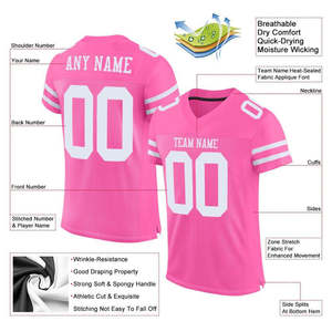 Maillot de football américain personnalisé pour adultes et jeunes, en maille respirante, polyester, uniforme de football, séchage rapide, vêtements de sport d'équipe - Product Image 4