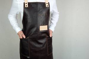 Customized Canvas Barista <b>Apron</b> Unisex Coffee Shop Uniform Adjustable Leather Strap Vest Wholesale Commercial <b>Kitchen</b> - Product Image 1