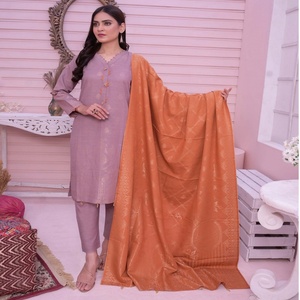 Les vêtements de cérémonie de Bin Hameed Shalwar Kameez conviennent au style pakistanais et indien sur le volume du tissu Khaddar Cool Cotton pour adultes - Product Image 3