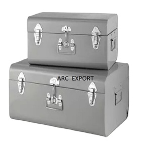 Boîtes de rangement gris fantaisie lot de 2 décoration de table design boîte de rangement de camions de vêtements modernes à vendre à un prix abordable - Product Image 1