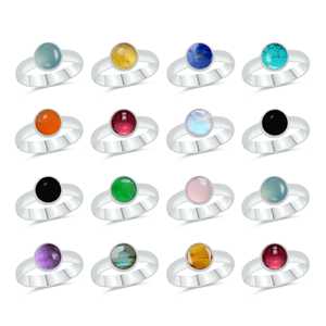 Southwest Handmade Trendy Natural <b>Stone</b> Multi <b>Stone</b> Adjustable Unisex Ring HOT Selling Rings Gemstone Ring Multicolored - Product Image 3