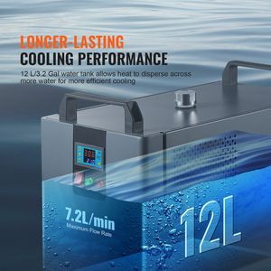 Refrigeratore d'Acqua Industriale KH 6000 200W con Serbatoio da 12L e Sistema di Raffreddamento da 7,8L/m, Compressore Nuovo da 5HP - Product Image 4