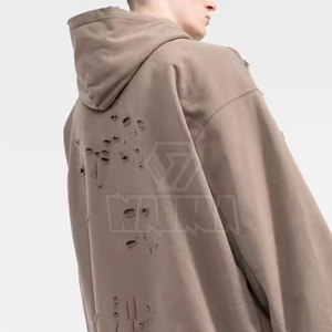 เสื้อฮู้ดดี้สตรีทแวร์ ดีไซน์สวย คุณภาพดี สไตล์ดิสเทรส ราคาล่าสุด น้ำหนักเบา ผ้าฝ้ายผสม แขนยาว - Product Image 4