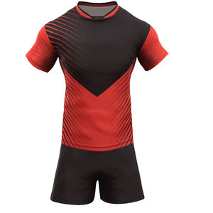 Ensemble de maillots de rugby pour hommes, rayé bleu marine et blanc, manches courtes, polyester respirant, coupe classique, toutes saisons - Product Image 5