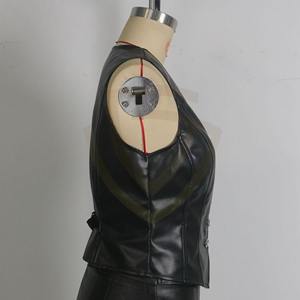 Colección de Invierno, Chaleco de Cuero Extra Grande para Mujer, para Uso Casual, con Diseños Personalizados - Product Image 5