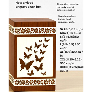 Custom Engraved Wooden Resin Urn <b>Box</b>: <b>Pet</b>/Human <b>Memorial</b> Keepsake urn <b>Memorial</b> Keepsake by AYAANS - Product Image 6