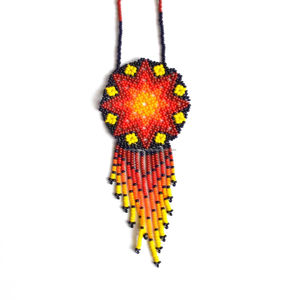 Collar de cuentas de cristal chapado en oro hecho a mano, venta al por mayor de moda, regalo con cuentas, patrón de flores geométricas románticas, Perla de diamante - Product Image 6