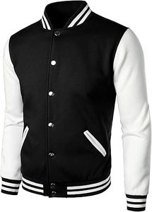 Custom Logo Man Jacket Regular Fit Solid Polyester Varsity Style with Low Rate Full Sleeves and Standard Length for <b>Men</b> - Product Image 2