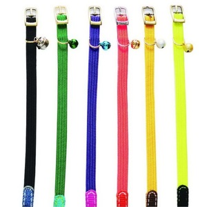 Solid Pattern Personalized Cat Elastic Nylon 10mm Braided Collar with Over 5 Colors Available - Product Image 2