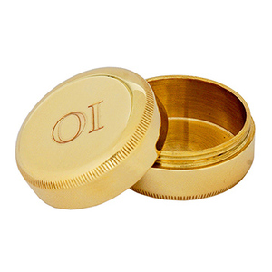 น้ำมันศักดิ์สิทธิ์ทองเหลืองขัดเงา OI |   ภาชนะบรรจุน้ำมันสำหรับผู้ศรัทธา – DOUBLE VEE EXPORTS - Product Image 1