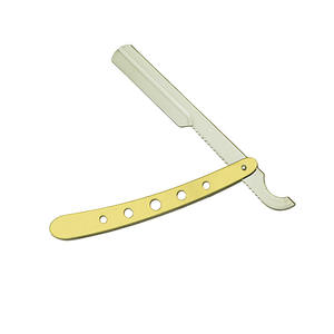 Maquinilla de Afeitar y Recortar Barba UBI Premium Gold, Hojas de Acero con Alto Contenido de Carbono de un Solo Filo con Sistema de Cuchillas Reemplazables, Plástico para Uso Profesional - Product Image 2