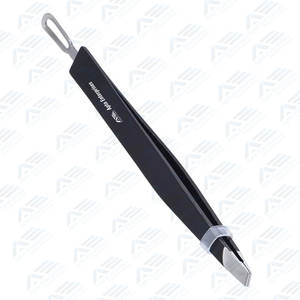 Pince à sourcils inclinée en acier inoxydable de haute qualité pointe Ultra-mince cosmétiques en gros Instruments de soins de beauté - Product Image 4