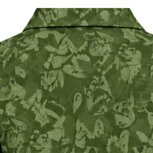 Polo de Golf Verde Oliva para Mujer, Manga Corta, Estampado Floral, Deportivo, Personalizado, Transpirable, Venta al Por Mayor - Product Image 4