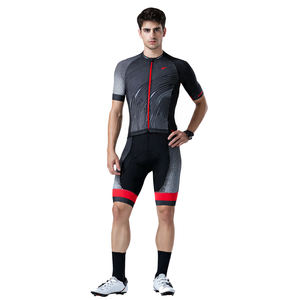 Maillots de cyclisme à fermeture éclair, shorts de cyclisme à séchage rapide, ensembles de vêtements de cyclisme athlétiques 100% polyester, tenues de cyclisme pour hommes - Product Image 3