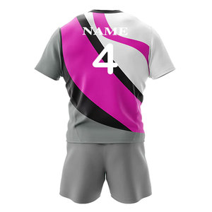 Uniforme de Rugby de Manga Corta Hecho a Medida, Gran Cantidad, Superventas, Color Sólido, Alta Calidad, Unisex, Secado Rápido, Transpirable, Ropa de Equipo - Product Image 3