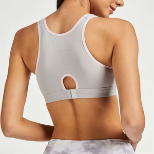 Soutien-gorge de sport personnalisé avec logo, soutien-gorge de yoga de haute qualité, doux et confortable, broderie sans bretelles, soutien-gorge de sport sans couture pour les athlètes filles - Product Image 2