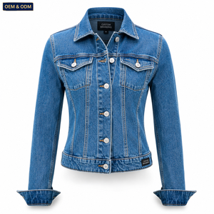 2025/2026 Trendy Women's Classic <b>Denim</b> Jacket Stylish Durable Everyday Wear Knitted Breathable Crafted Premium Cotton Vintage - Product Image 1