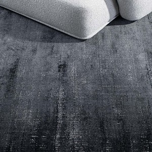 Tapis abstrait gris anthracite noir tissé à la main, tapis de designer moderne, tapis de luxe pour salon, chambre à coucher, décoration intérieure - Product Image 3