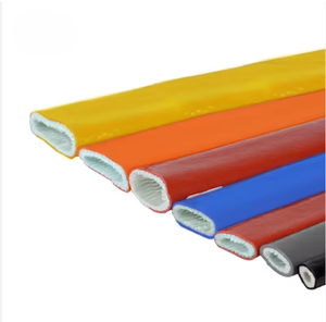Silicone Coated Fiberglass Line and Hose Heat Shield Sleeve Fire-retardant <b>Protector</b>. - Product Image 2